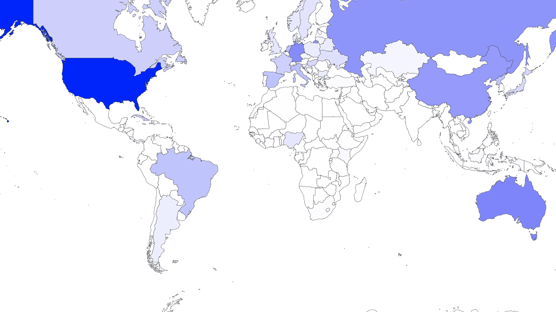 Map of all countries on Earth