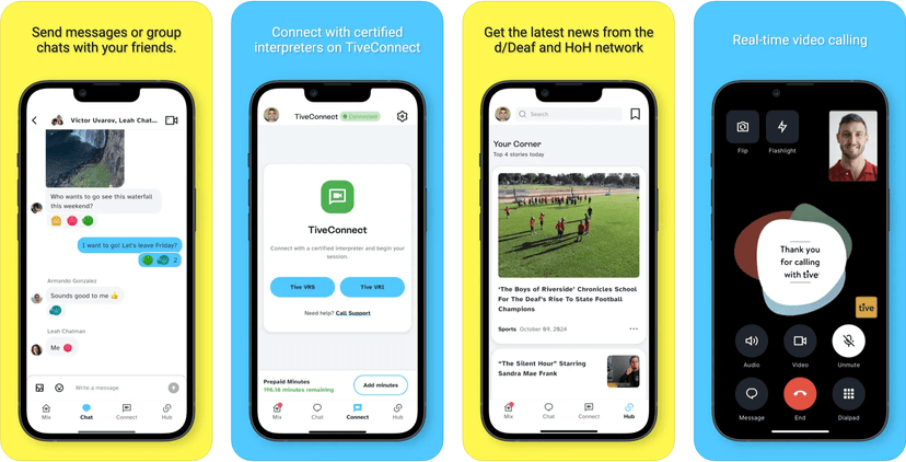 Tive app screens